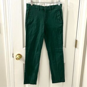 Crewcuts J. Crew Boys Green Cotton Adjustable Waist Slim Chunk Pants Size 12